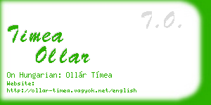 timea ollar business card
