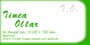 timea ollar business card